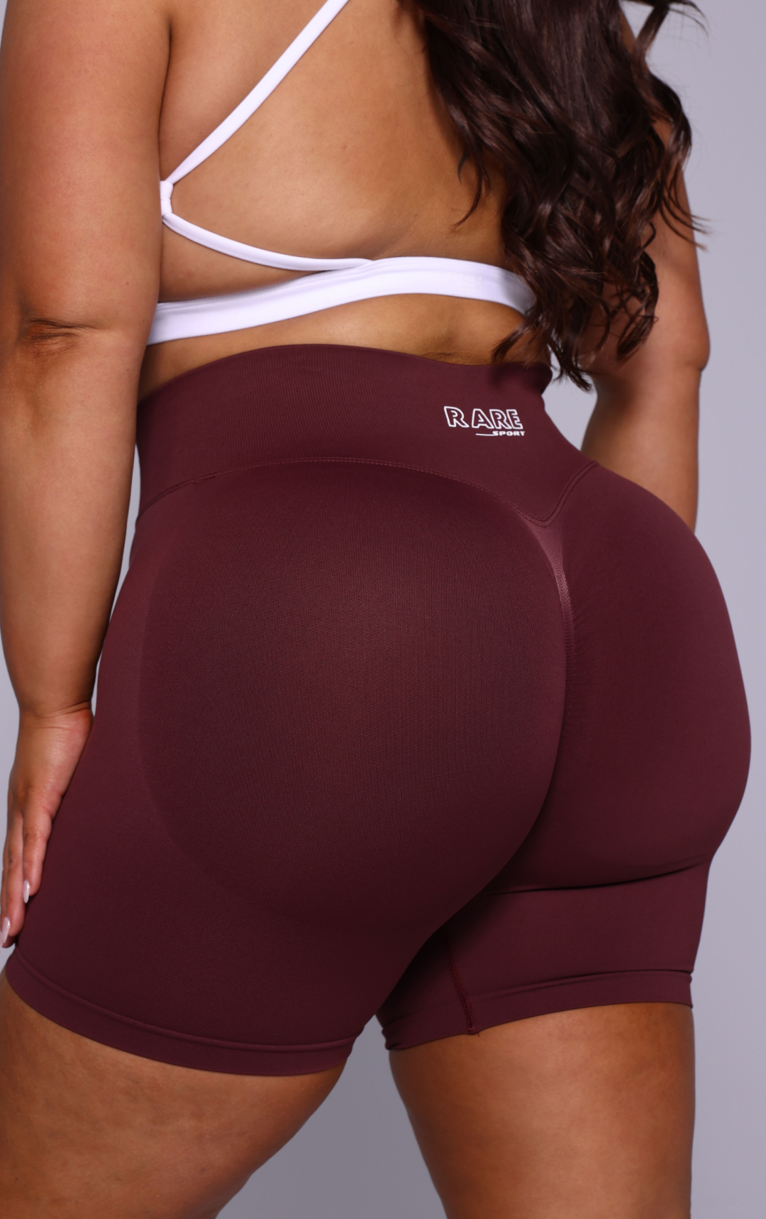 Straight Band Seamless Booty Short - Burgundy – Rare Collective Official
